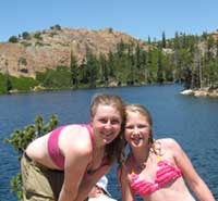 2 girls at the lake